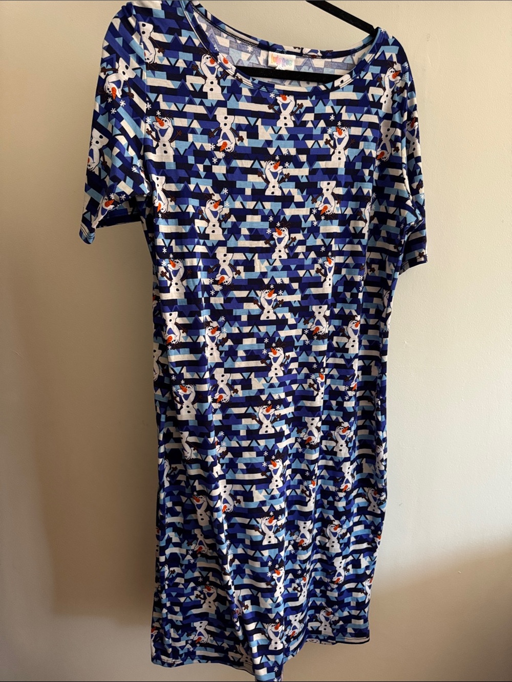 LuLaRoe Frozen Olaf Print Dress